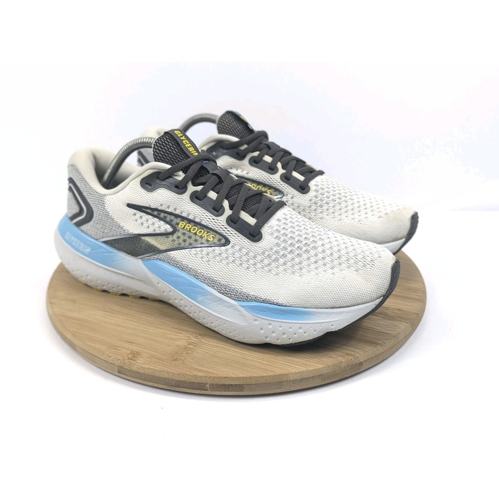 Brooks Glycerin 21 Shoes Mens 10.5 Running Sneakers Gray Blue Athletic Jog Train